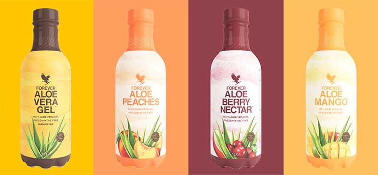 Aloe Vera Gel, Aloe Peaches, Aloe Berry Nectar and Aloe Mango